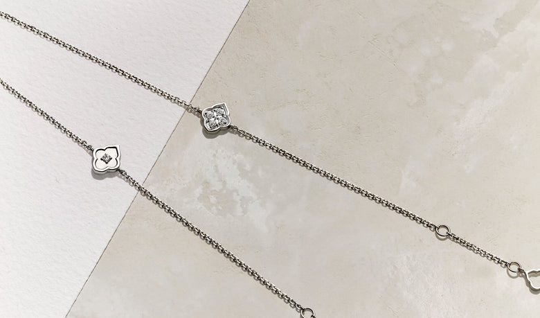 Luce - 4 Diamond White Gold Bracelet