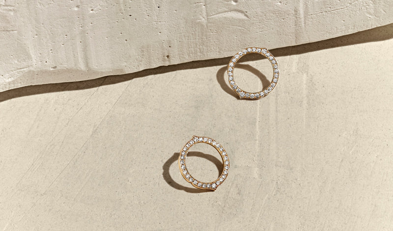 Aura - Rose Gold Diamond Earrings Small Model